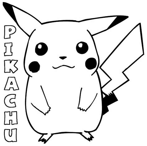 Desenhos do Pikachu para colorir